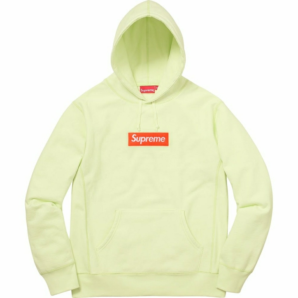 Supreme FW17 Lime Box Logo Hooded Sweatshirt Small